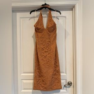 Bardot lace dress. Perfect for fall weddings or Semi. NWT